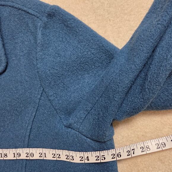 LL Bean Women's 2X Bellandi 100% Boiled Wool Coat Jacket Blue 271134 - Picture 11 of 16